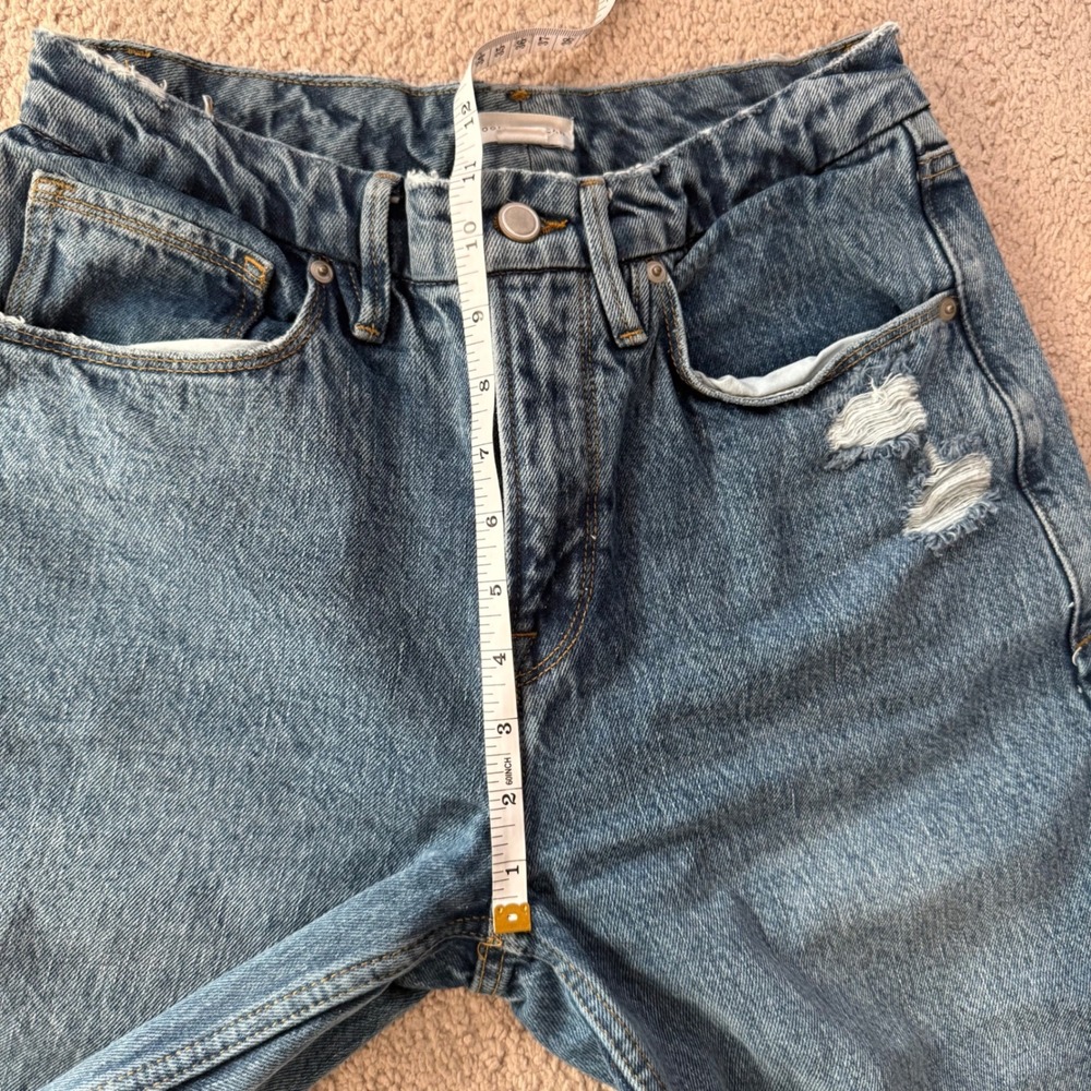 Good American '90s Duster Straight Leg Jeans Womens Size 4/27 Blue950 - Picture 9 of 11